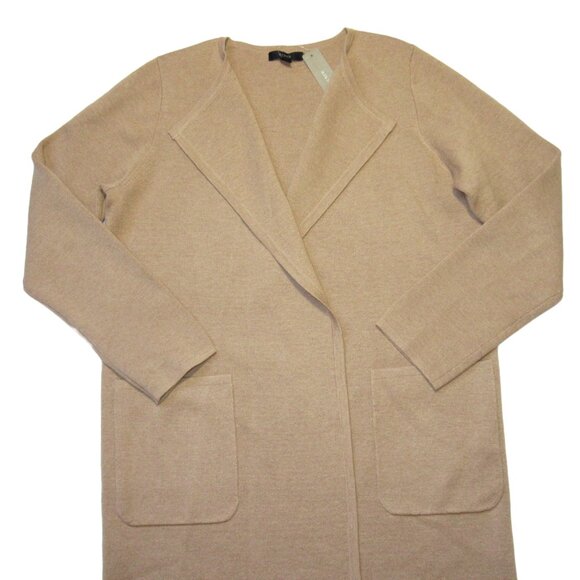 NWT J.Crew Juliette in Heather Khaki Open-Front Collarless Sweater Blazer S - Picture 4 of 5